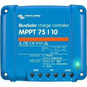 Contrôleur Victron Energy MPPT - 75/10 Chargeur 12/24 V 10 A Solaire de Victron Energy, Énergie solaire et éolienne - Réf : S...