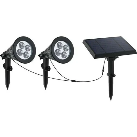 Foco solar Lumi Garden Family Spiky 2 em 1 Preto Alumínio Aço (2 Unidades) de Lumi Garden, Iluminação de caminhos - Ref: S714...