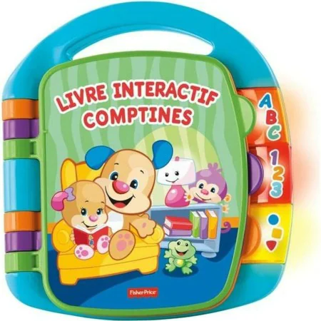 Giocattolo per bebè Fisher Price Interactive Book Nursery Rhymes Puppy (FR) Plastica di Fisher Price, Sonagli e anelli di pel...