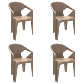 Garden chair Resol Delta Beige Sand polypropylene 53 x 80 x 55 cm (4 Units) by Resol, Garden Dining Chairs - Ref: D1616141, P...