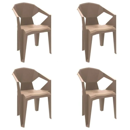 Silla de Jardín Resol Delta Beige Arena Polipropileno 53 x 80 x 55 cm (4 Unidades) de Resol, Sillas de comedor de jardín - Re...