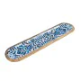 Snack tray Romimex Blue White Mango wood Oval 50 x 2 x 12 cm by Romimex, Plates and dishes - Ref: D1616168, Price: 27,56 €, D...