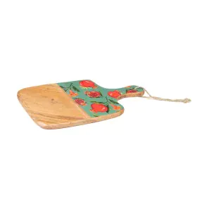 Cutting board Romimex Red Green Mango wood Pomegranate 33 x 2 x 18 cm by Romimex, Chopping boards - Ref: D1616174, Price: 19,...