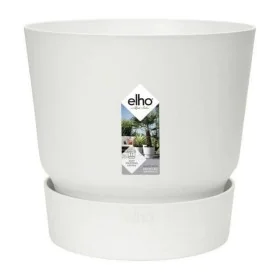 Vaso com Prato Elho Greenville Ø 39 x 36,8 cm Redondo Branco Plástico de Elho, Vasos - Ref: S7148986, Preço: 54,40 €, Descont...