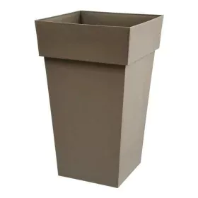 Pot EDA Tuscan Taupe Carré polypropylène (39 x 39 x 65 cm) de EDA, Pots de fleurs - Réf : S7149141, Prix : 51,24 €, Remise : %