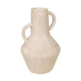 Florero Romimex Blanco Terracota 25 x 37 x 25 cm Con asas de Romimex, Jarrones - Ref: D1616209, Precio: 68,62 €, Descuento: %