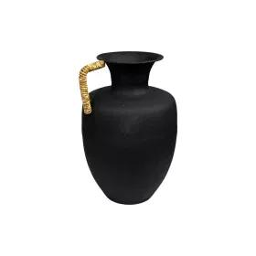 Vase Romimex Black Metal wicker 23 x 33 x 23 cm With handle by Romimex, Vases - Ref: D1616213, Price: 55,97 €, Discount: %