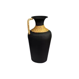 Vaso Romimex Preto Metal vime 25 x 47 x 25 cm Com pega de Romimex, Jarrões - Ref: D1616214, Preço: 98,45 €, Desconto: %