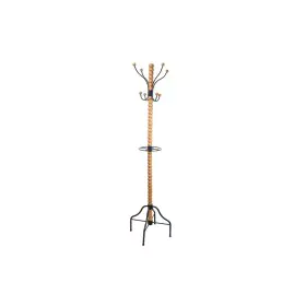 Hat stand Romimex Black Natural Wood Metal 44 x 183 x 44 cm by Romimex, Coat Racks - Ref: D1616225, Price: 108,56 €, Discount: %