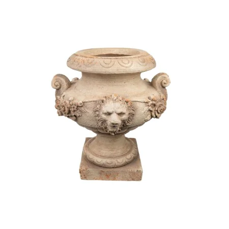 Cache-pot Romimex Crème Résine Lion Verre 44 x 47 x 42 cm de Romimex, Cache-pots - Réf : D1616285, Prix : 156,53 €, Remise : %