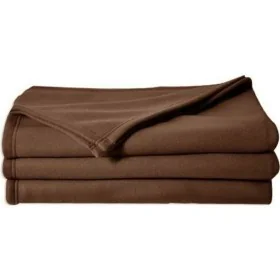 Blanket Poyet Motte Poleco Chocolate 220 x 240 cm by Poyet Motte, Blankets and bedcovers - Ref: S7151825, Price: 39,48 €, Dis...