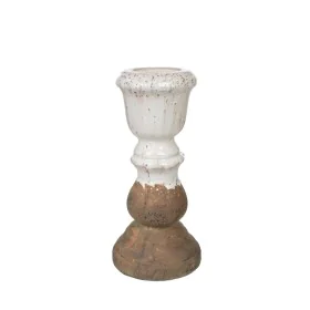 Castiçais Romimex Branco Terracota 16 x 35 x 16 cm de Romimex, Candelabros e suportes para velas - Ref: D1616304, Preço: 38,8...