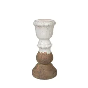 Castiçais Romimex Branco Terracota 16 x 35 x 16 cm de Romimex, Candelabros e suportes para velas - Ref: D1616304, Preço: 38,8...