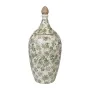 Potiche Romimex Vert Beige Porcelaine Fleurs 19 x 44 x 19 cm de Romimex, Vases - Réf : D1616311, Prix : 61,95 €, Remise : %