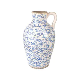 Vaso Romimex Azul Branco Porcelana 30 x 50 x 30 cm Com pega de Romimex, Jarrões - Ref: D1616320, Preço: 88,81 €, Desconto: %