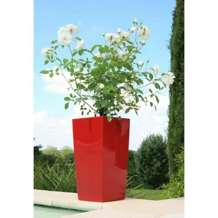 Plant pot Riviera Red Plastic Squared Circular Modern 29 x 29 x 52 cm 29 x 29 cm by Riviera, Flower Pots - Ref: S7152104, Pri...