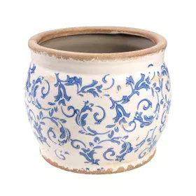 Macetero Romimex Azul Blanco Porcelana 25 x 21 x 25 cm de Romimex, Maceteros - Ref: D1616323, Precio: 45,36 €, Descuento: %