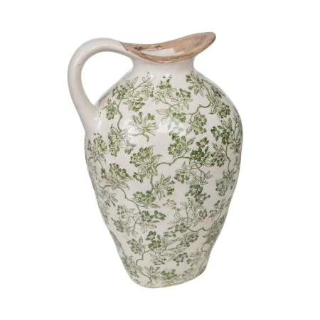 Jarrón Romimex Verde Beige Porcelana 23 x 14 x 13 cm Con asa de Romimex, Jarrones - Ref: D1616328, Precio: 32,82 €, Descuento: %