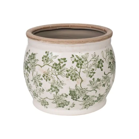 Macetero Romimex Verde Beige Porcelana 25 x 21 x 25 cm de Romimex, Maceteros - Ref: D1616329, Precio: 45,36 €, Descuento: %