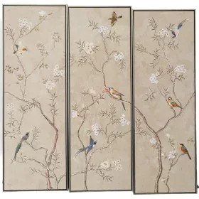 Jeu de 3 tableaux Romimex polystyrène Toile Oiseaux 123 x 123 x 5 cm de Romimex, Peintures - Réf : D1616389, Prix : 301,07 €,...