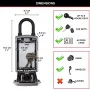 Cassaforte Master Lock 5440EURD Chiavi Nero/Argentato Zinco 18 x 8 x 6 cm (1 Unità) di Master Lock, Casseforti a armadio - Ri...