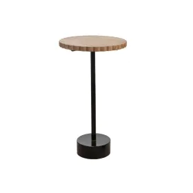 Side table Romimex Black Natural Metal MDF Wood 38 x 66 x 38 cm by Romimex, Tables - Ref: D1616436, Price: 52,15 €, Discount: %