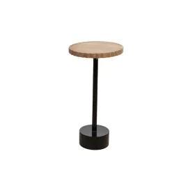 Mesa auxiliar Romimex Negro Natural Metal Madera MDF 30 x 57 x 30 cm de Romimex, Mesas - Ref: D1616437, Precio: 41,45 €, Desc...