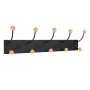 Wall mounted coat hanger Romimex Black Metal Pine 66 x 19 x 13 cm by Romimex, Coat Racks - Ref: D1616451, Price: 43,05 €, Dis...