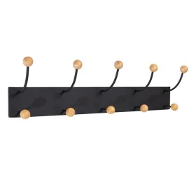 Perchero de Pared Romimex Negro Metal Madera de pino 66 x 19 x 13 cm de Romimex, Percheros - Ref: D1616451, Precio: 43,05 €, ...