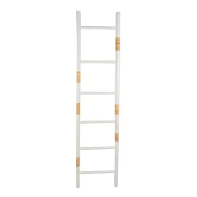 Hat stand Romimex White wicker Fir wood Staircase 49 x 180 x 4 cm by Romimex, Coat Racks - Ref: D1616452, Price: 64,35 €, Dis...