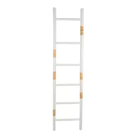 Hat stand Romimex White wicker Fir wood Staircase 49 x 180 x 4 cm by Romimex, Coat Racks - Ref: D1616452, Price: 70,26 €, Dis...