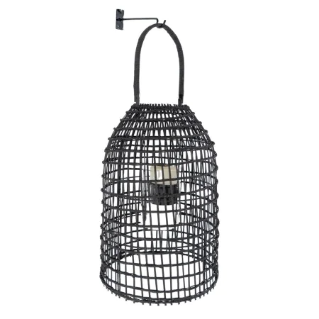 Lanterne Romimex Noir Métal osier verre 29 x 63 x 29 cm de Romimex, Bougeoirs et chandeliers - Réf : D1616455, Prix : 61,00 €...