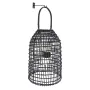 Lantern Romimex Black Metal wicker Glass 29 x 63 x 29 cm by Romimex, Candelabras and candle holders - Ref: D1616455, Price: 6...