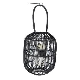 Farol Romimex Negro Metal Mimbre Vidrio 29 x 51 x 29 cm de Romimex, Candelabros y portavelas - Ref: D1616457, Precio: 40,39 €...