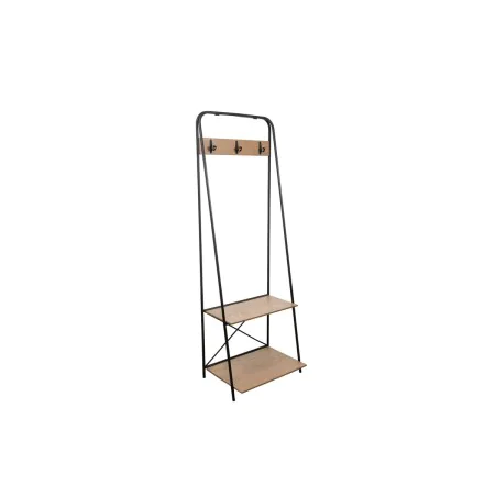 Coat rack Romimex Black Natural Metal MDF Wood 58 x 174 x 44 cm by Romimex, Coat Racks - Ref: D1616465, Price: 137,08 €, Disc...