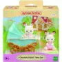 Playset Sylvanian Families Chocolate Bunny Twins and Double Stroller de Sylvanian Families, Playsets de figuras de brincar - ...