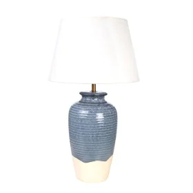 Lampe de bureau Romimex Bleu Beige Céramique 35 x 62 x 35 cm de Romimex, Lampes de chevet - Réf : D1616518, Prix : 65,67 €, R...