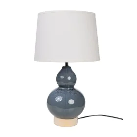 Lampe de bureau Romimex Bleu Beige Céramique 28 x 47 x 28 cm de Romimex, Lampes de chevet - Réf : D1616519, Prix : 51,44 €, R...