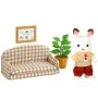 Actionfiguren Sylvanian Families Papa Rabbit Chocolate and Living Room von Sylvanian Families, Puppen und Actionfiguren - Ref...