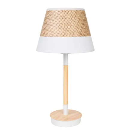 Lampada da tavolo Romimex Bianco Beige Legno vimini 23 x 44 x 23 cm di Romimex, Lampade da tavolo e abat-jour - Rif: D1616531...