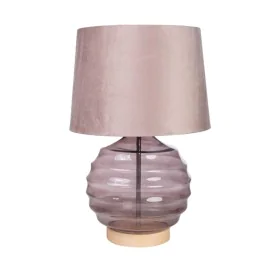 Desk lamp Romimex Pink Light mauve Glass 28 x 43 x 28 cm by Romimex, Bedside and Table Lamps - Ref: D1616536, Price: 67,45 €,...