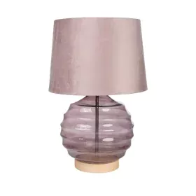 Desk lamp Romimex Pink Light mauve Glass 28 x 43 x 28 cm by Romimex, Bedside and Table Lamps - Ref: D1616536, Price: 73,64 €,...