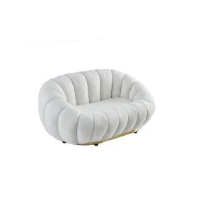 Sofá Romimex Branco 90 x 60 x 145 cm de Romimex, Sofás - Ref: D1616556, Preço: 502,09 €, Desconto: %