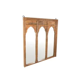 Wall mirror Romimex Brown Wood 150 x 150 x 10 cm Triple by Romimex, Wall-Mounted Mirrors - Ref: D1616602, Price: 876,78 €, Di...