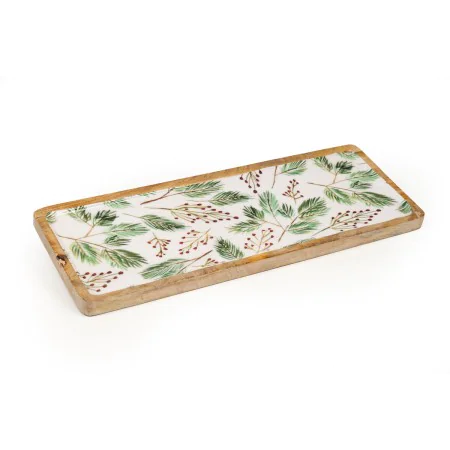 Plateau apéritif Romimex Blanc Vert Bois de manguier Rectangulaire Volets 42 x 2 x 16 cm de Romimex, Plats et plateaux - Réf ...