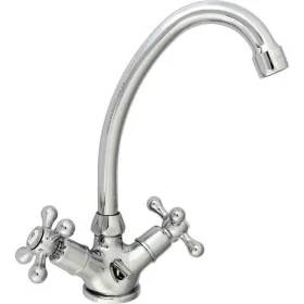 Two-handle Faucet Rousseau Beverley Metal Stainless steel Brass by Rousseau, Bathroom Sink Taps - Ref: S7162344, Price: 61,08...