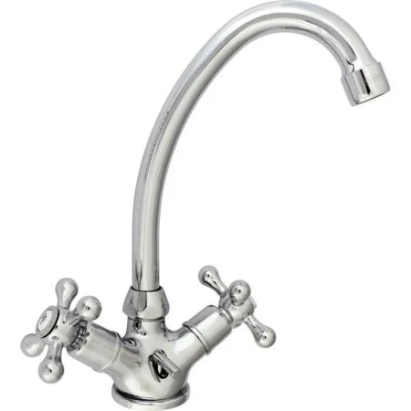 Robinet double poignée Rousseau Beverley Métal Acier inoxydable Laiton de Rousseau, Robinets de lavabo - Réf : S7162344, Prix...