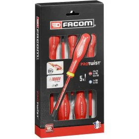 Screwdriver Set Facom Protwist Isolated 1000V AT5VE.PB Flat Pozidriv 5 Pieces by Facom, Screwdrivers - Ref: S7162576, Price: ...