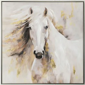 Cadre Huile Romimex polystyrène Toile Cheval 83 x 83 x 5 cm de Romimex, Peintures - Réf : D1616655, Prix : 108,66 €, Remise : %