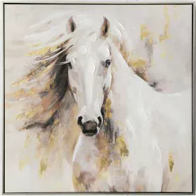 Oil Painting Romimex polystyrene Canvas Horse 83 x 83 x 5 cm by Romimex, Paintings - Ref: D1616655, Price: 98,42 €, Discount: %